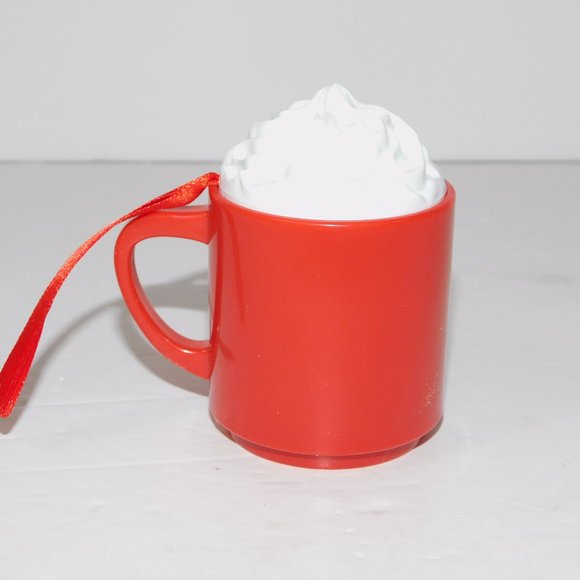 2021 Tim Hortons Coffee Mug Snowflakes Whipped Cream Christmas Tree Ornament - Picture 3 of 5